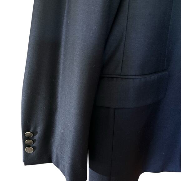 HICKEY FREEMAN Men’s 100% Wool Navy Milburn II Blazer Sport Coat Jacket Sz. 48L - Picture 6 of 13
